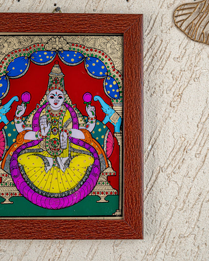 Gajalakshmi Glass Reverse Painting Frame - 8 x 6 inch - WL4560-2