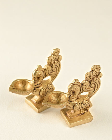 Brass Annapakshi Diya - Set of 2 - WL4575
