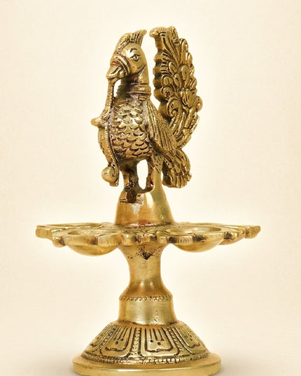 Brass Annapakshi 5 Face Diya - WL4580