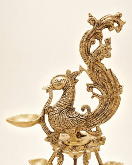 Brass Annapakshi 5 Face Diya - WL4581