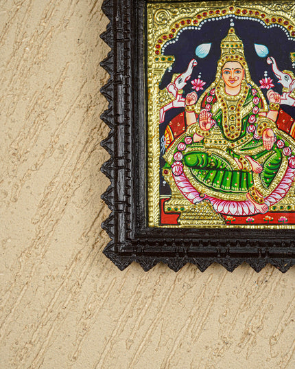 Tanjore Painting (Chettinad Frame) - Gajalakshmi - Flat (Gold Foil) - 8x6 inch - WL4588