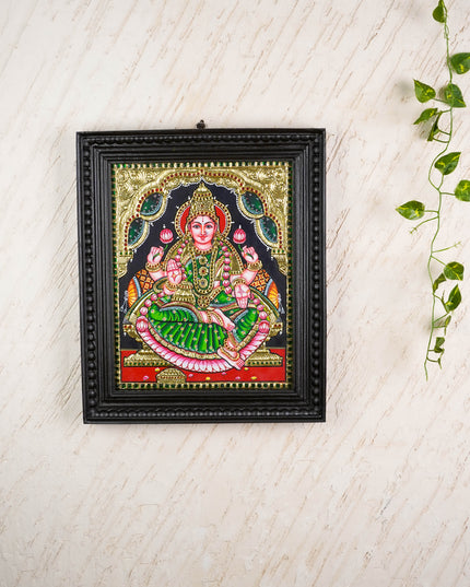 Tanjore Painting - Lakshmi - Flat (Gold Foil) - 15x12 inch - WL4594