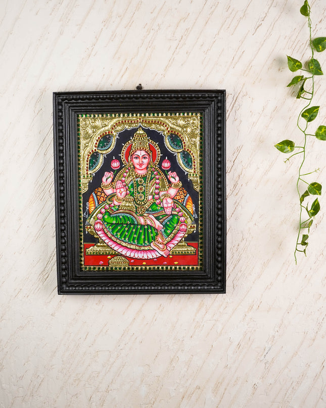 Tanjore Painting - Lakshmi - Flat (Gold Foil) - 15x12 inch - WL4594
