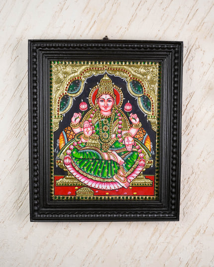 Tanjore Painting - Lakshmi - Flat (Gold Foil) - 15x12 inch - WL4594
