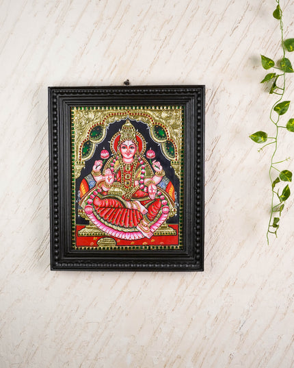 Tanjore Painting - Lakshmi - Flat (Gold Foil) - 15x12 inch - WL4594
