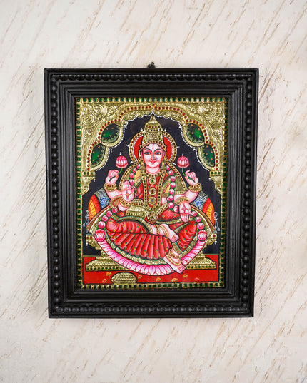 Tanjore Painting - Lakshmi - Flat (Gold Foil) - 15x12 inch - WL4594