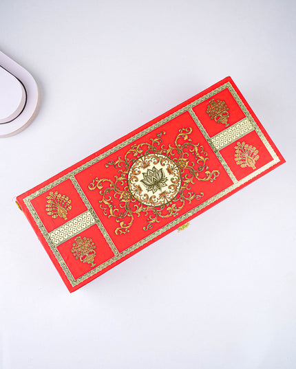 Decorative 3 Jar Dry Fruit Box - Red - WL4618-2