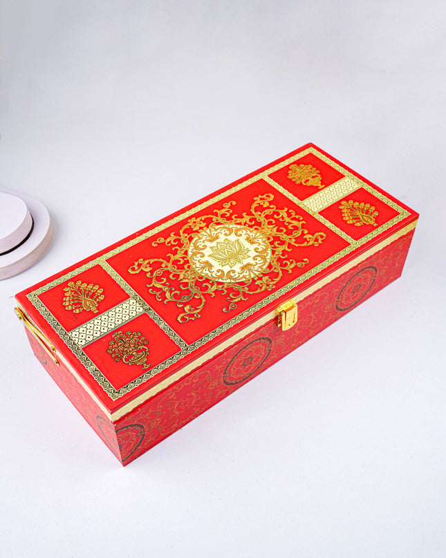 Decorative 3 Jar Dry Fruit Box - Red - WL4618-2