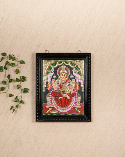 Tanjore Painting - Gajalakshmi - Flat (Gold Foil) - 18x14 inch - WL4711