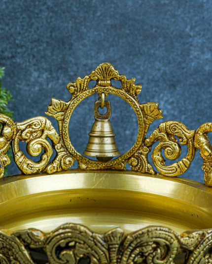 Brass Urli with Bell - 7 inch - WL4744