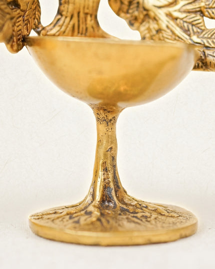 Brass Kalpavriksha Tree with Diya - 7 inch - WL4759