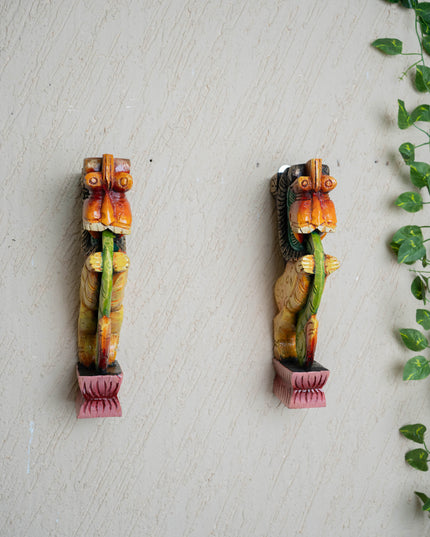 Wooden Carved Yazhi Bracket - 12 inch - Set of 2 - WL4789