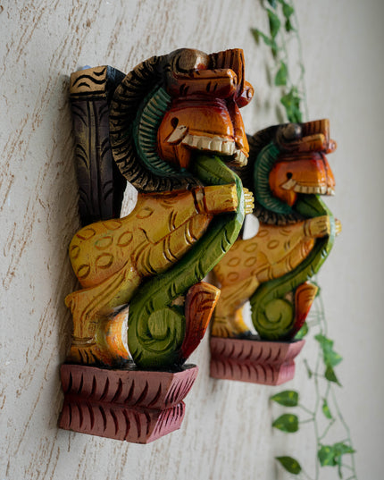 Wooden Carved Yazhi Bracket - 12 inch - Set of 2 - WL4789