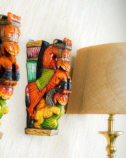 Wooden Carved Horse Bracket - Set of 2 - WL4793