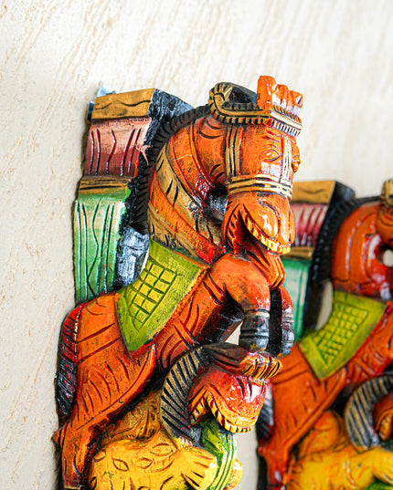 Wooden Carved Horse Bracket - Set of 2 - WL4793
