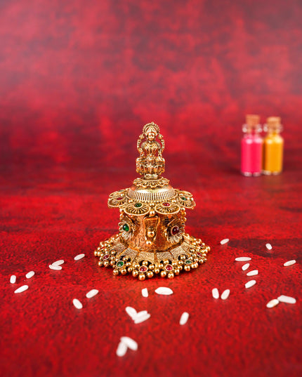 Lakshmi Kumkum Holder - 3 inch - Gold - WL4805-1