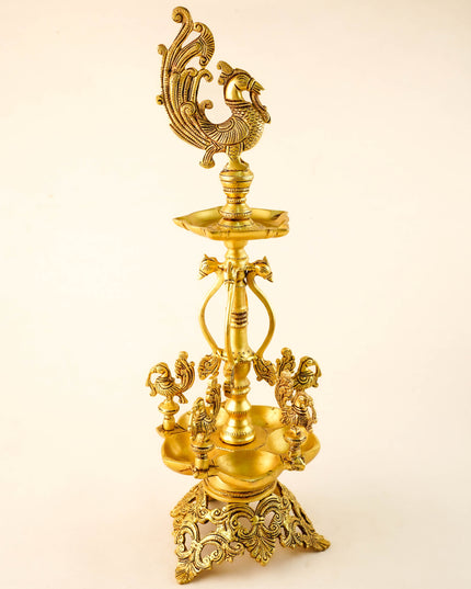Brass Annapakshi Vilaku with Diya - 22 inch - WL4865