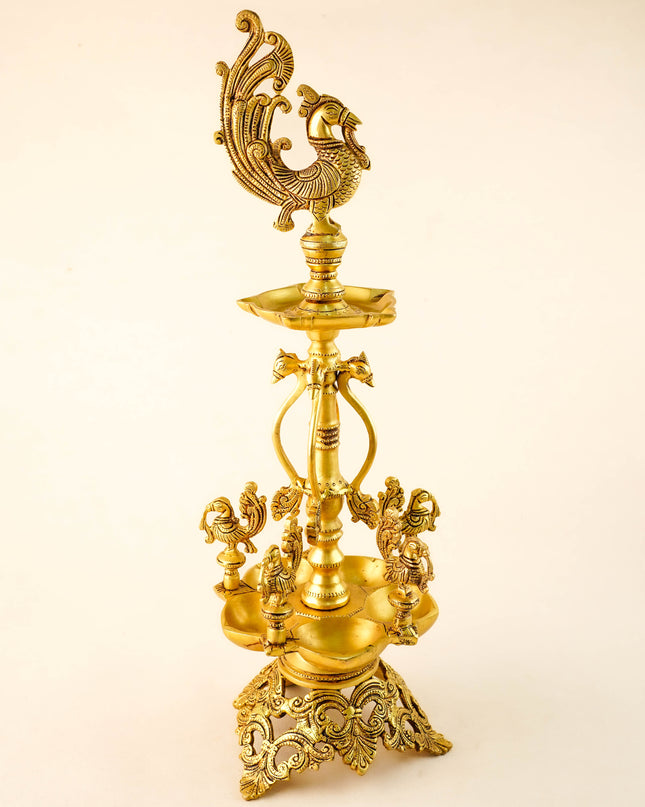 Brass Annapakshi Vilaku with Diya - 22 inch - WL4865