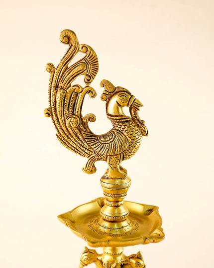 Brass Annapakshi Vilaku with Diya - 22 inch - WL4865