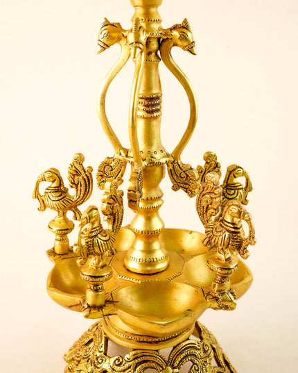Brass Annapakshi Vilaku with Diya - 22 inch - WL4865
