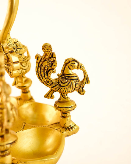 Brass Annapakshi Vilaku with Diya - 22 inch - WL4865