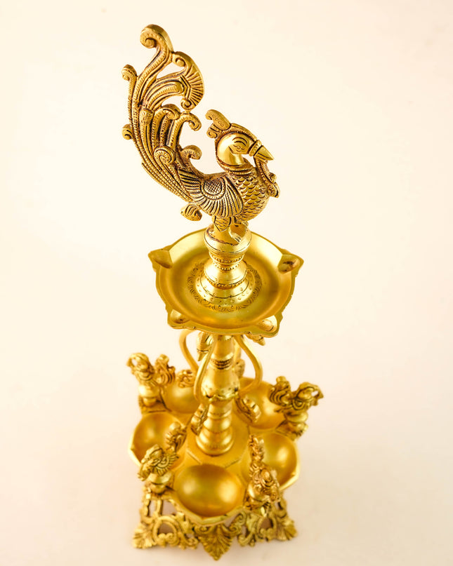 Brass Annapakshi Vilaku with Diya - 22 inch - WL4865