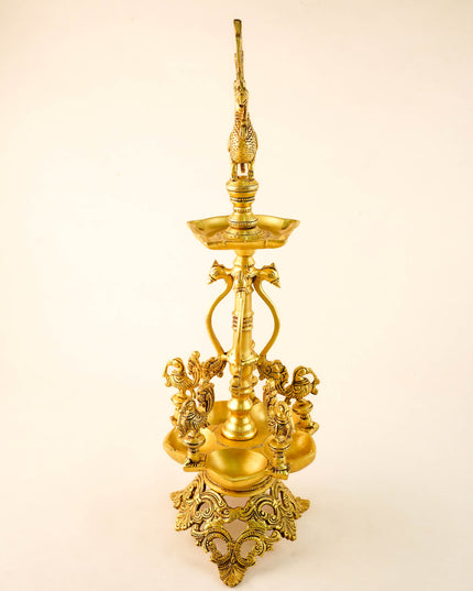 Brass Annapakshi Vilaku with Diya - 22 inch - WL4865