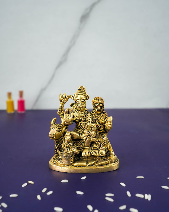 Brass Shiv Parivar Idol - 3 inch - WL4866