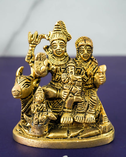 Brass Shiv Parivar Idol - 3 inch - WL4866