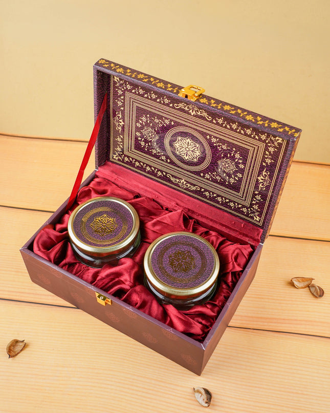 Floral 2 Jar Dry Fruit Box - WL4896