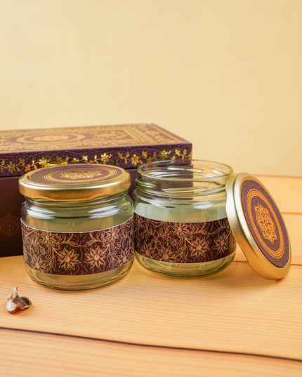 Floral 2 Jar Dry Fruit Box - WL4896