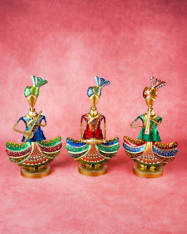 Metal Handpainted Musician - Set of 3 - WL4931