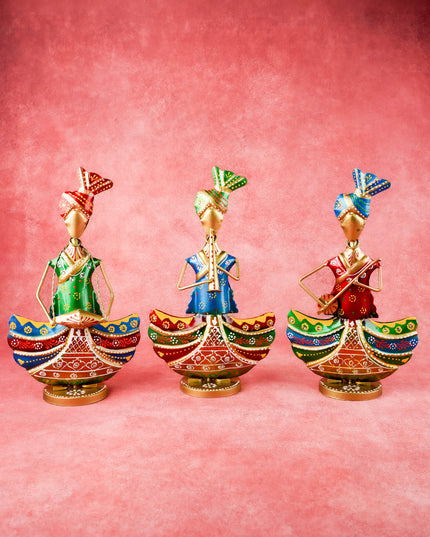 Metal Handpainted Musician - Set of 3 - WL4931