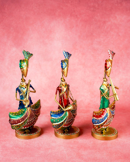 Metal Handpainted Musician - Set of 3 - WL4931