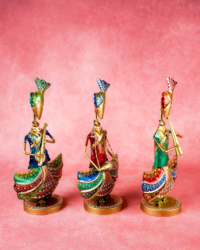 Metal Handpainted Musician - Set of 3 - WL4931