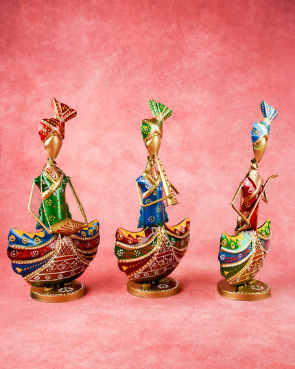 Metal Handpainted Musician - Set of 3 - WL4931