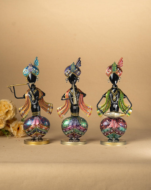 Metal Handpainted Musician - Set of 3 - WL4977