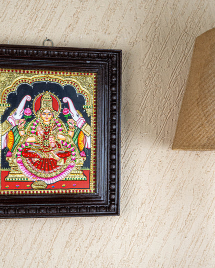 Tanjore Painting - Gajalakshmi - Flat (Gold Foil) - 12x10 inch - WL4979