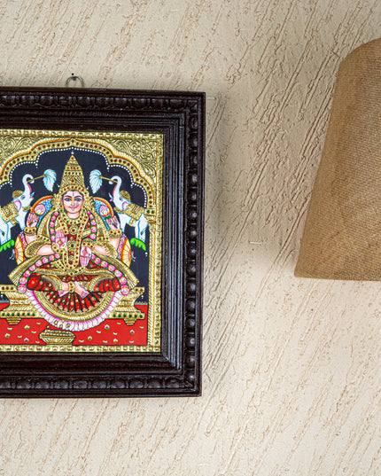 Tanjore Painting - Gajalakshmi - Flat (Gold Foil) - 12x10 inch - WL4979