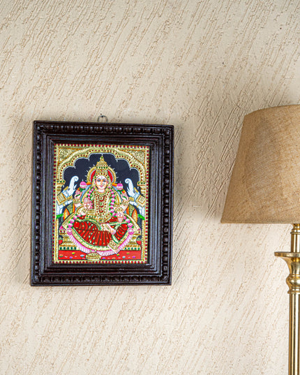Tanjore Painting - Gajalakshmi - Flat (Gold Foil) - 12x10 inch - WL4979