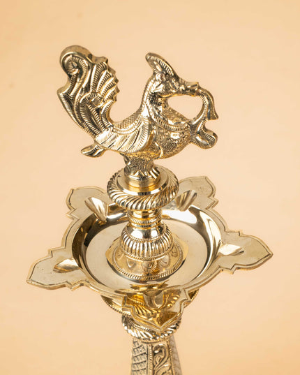 Brass Annapakshi Kuthu Vilakku - 24 inch - WL4997