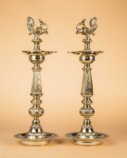 Brass Annapakshi Kuthu Vilakku - 24 inch - WL4997