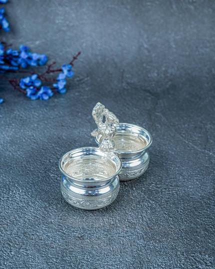 German Silver Kumkum-Manjal Holder - WL5099-1