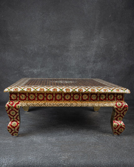 Decorative Meenakari Bajot - 18 x 18 inch - Red - WL5126-2