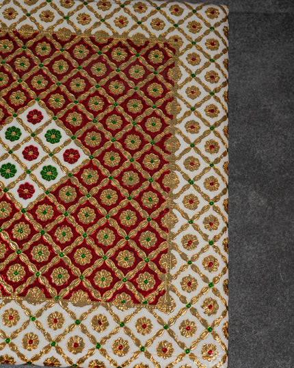 Decorative Meenakari Bajot - 18 x 18 inch - Red - WL5126-2