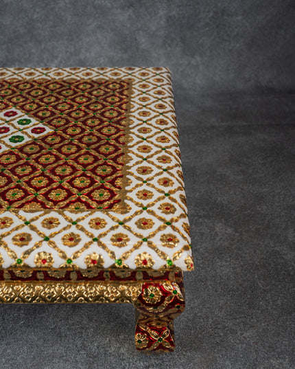 Decorative Meenakari Bajot - 18 x 18 inch - Red - WL5126-2