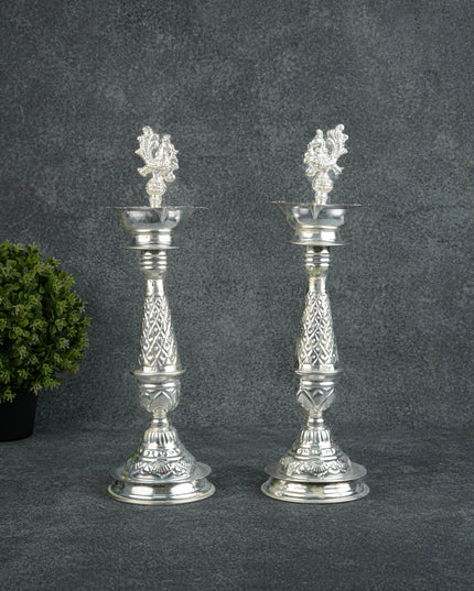 German Silver Annapakshi Kuthu Vilaku - 14 inch - WL5129