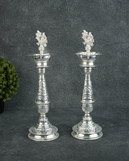 German Silver Annapakshi Kuthu Vilaku - 14 inch - WL5129