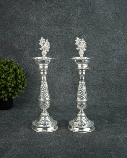 German Silver Annapakshi Kuthu Vilaku - 14 inch - WL5129