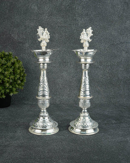 German Silver Annapakshi Kuthu Vilaku - 14 inch - WL5129